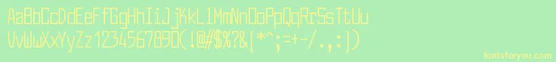 LarabiefontcpRegular Font – Yellow Fonts on Green Background