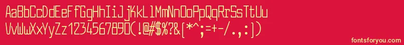 LarabiefontcpRegular Font – Yellow Fonts on Red Background