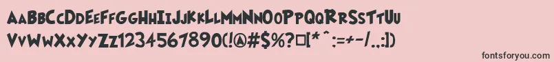 Fairlyoddfont Font – Black Fonts on Pink Background