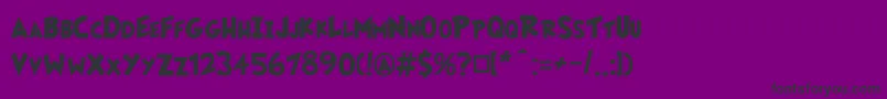 Fairlyoddfont Font – Black Fonts on Purple Background