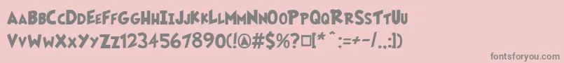 Fairlyoddfont Font – Gray Fonts on Pink Background
