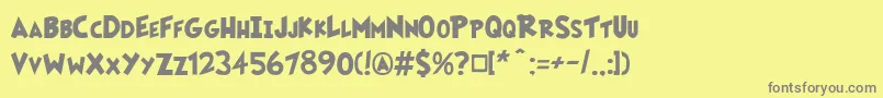 Fairlyoddfont Font – Gray Fonts on Yellow Background
