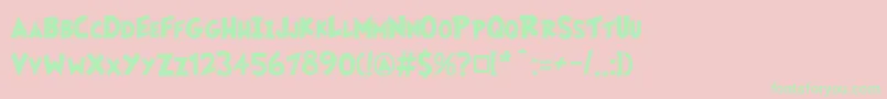 Fairlyoddfont Font – Green Fonts on Pink Background