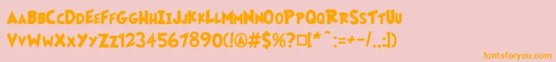 Fairlyoddfont Font – Orange Fonts on Pink Background