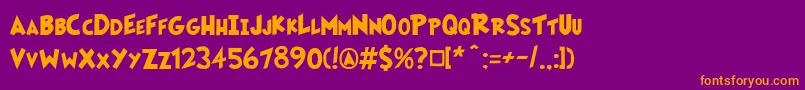 Fairlyoddfont Font – Orange Fonts on Purple Background