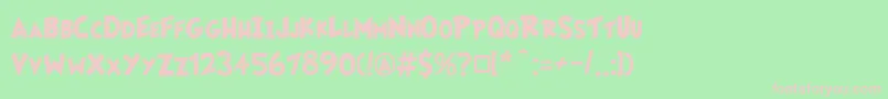 Fairlyoddfont Font – Pink Fonts on Green Background