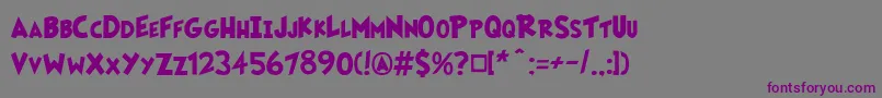 Fairlyoddfont Font – Purple Fonts on Gray Background