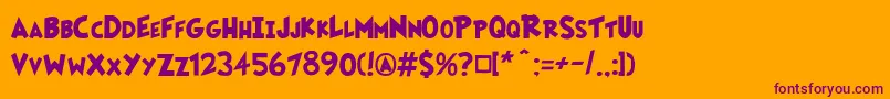 Fairlyoddfont Font – Purple Fonts on Orange Background