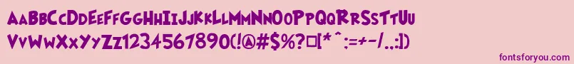 Fairlyoddfont Font – Purple Fonts on Pink Background