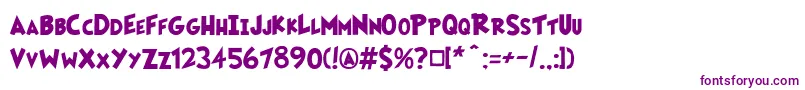 Fairlyoddfont Font – Purple Fonts on White Background