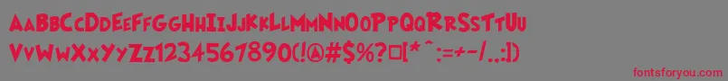 Fairlyoddfont Font – Red Fonts on Gray Background