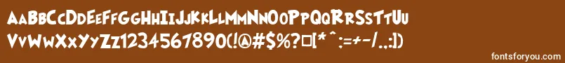 Fairlyoddfont Font – White Fonts on Brown Background