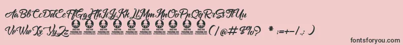 Amontilladios Font – Black Fonts on Pink Background