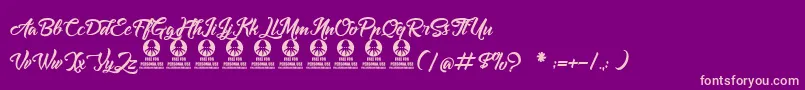 Amontilladios Font – Pink Fonts on Purple Background