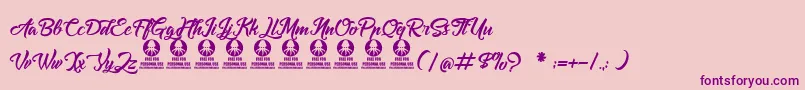 Amontilladios Font – Purple Fonts on Pink Background
