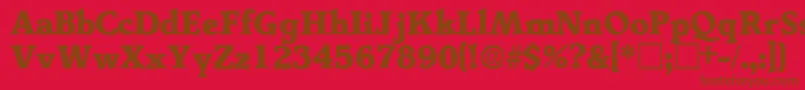 TractodisplaysskRegular Font – Brown Fonts on Red Background