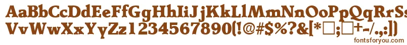 TractodisplaysskRegular Font – Brown Fonts on White Background