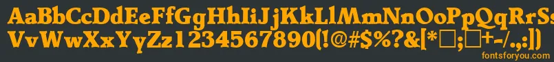 TractodisplaysskRegular Font – Orange Fonts on Black Background