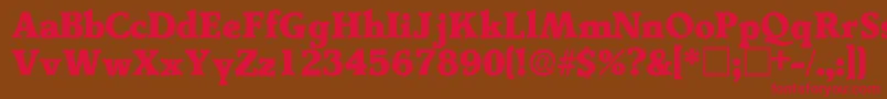 TractodisplaysskRegular Font – Red Fonts on Brown Background