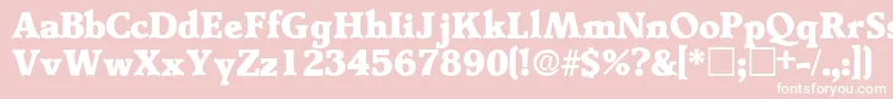 Шрифт TractodisplaysskRegular – белые шрифты на розовом фоне
