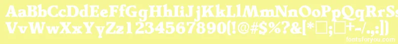 TractodisplaysskRegular Font – White Fonts on Yellow Background