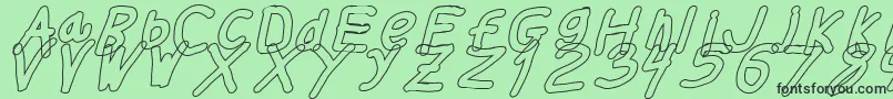 Thickerthanolita Font – Black Fonts on Green Background