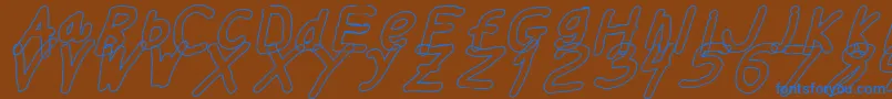 Thickerthanolita Font – Blue Fonts on Brown Background