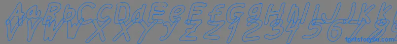 Thickerthanolita Font – Blue Fonts on Gray Background