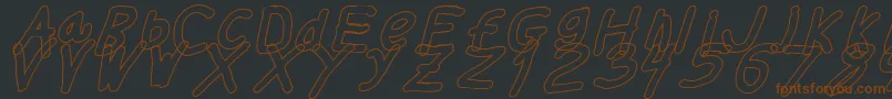 Thickerthanolita Font – Brown Fonts on Black Background