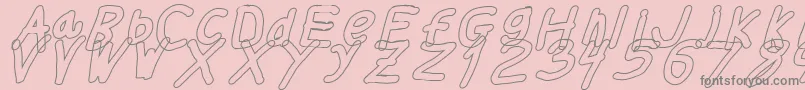 Thickerthanolita Font – Gray Fonts on Pink Background