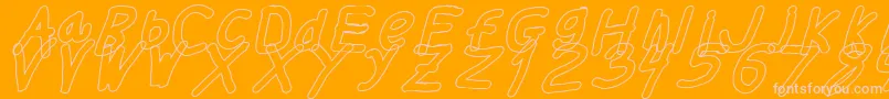 Thickerthanolita Font – Pink Fonts on Orange Background