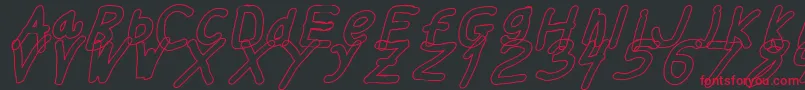 Thickerthanolita Font – Red Fonts on Black Background