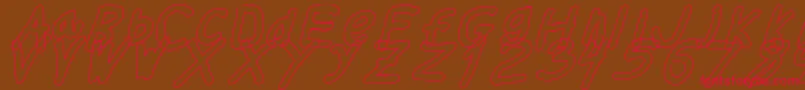 Thickerthanolita Font – Red Fonts on Brown Background