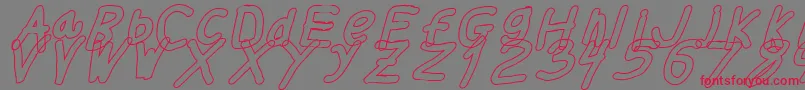 Thickerthanolita Font – Red Fonts on Gray Background