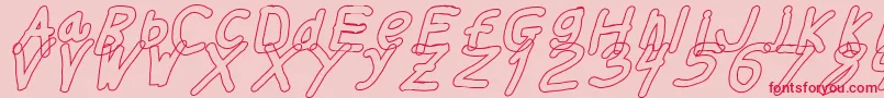 Thickerthanolita Font – Red Fonts on Pink Background