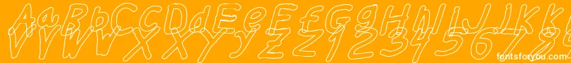 Thickerthanolita Font – White Fonts on Orange Background