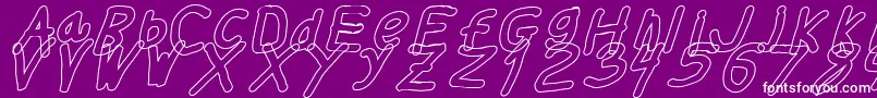 Thickerthanolita Font – White Fonts on Purple Background