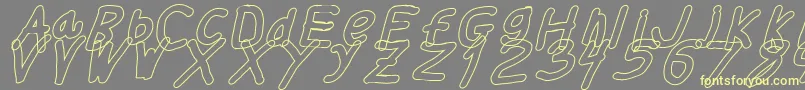 Thickerthanolita Font – Yellow Fonts on Gray Background