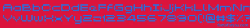 GrixelKyrou5Wide Font – Blue Fonts on Red Background