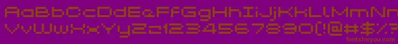 GrixelKyrou5Wide-Schriftart – Braune Schriften auf violettem Hintergrund