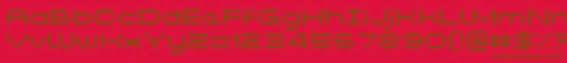 GrixelKyrou5Wide Font – Brown Fonts on Red Background