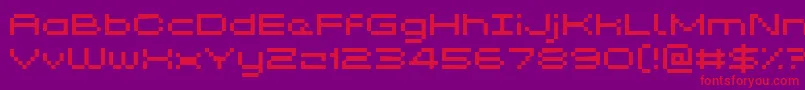 GrixelKyrou5Wide Font – Red Fonts on Purple Background