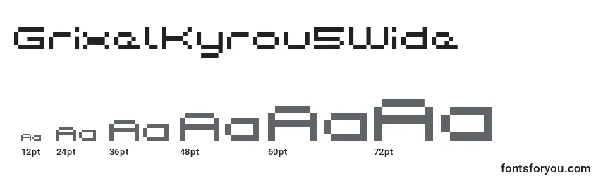 GrixelKyrou5Wide Font Sizes