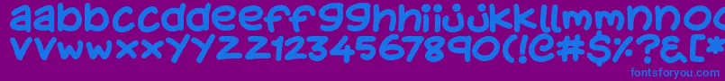 KidsStuff Font – Blue Fonts on Purple Background