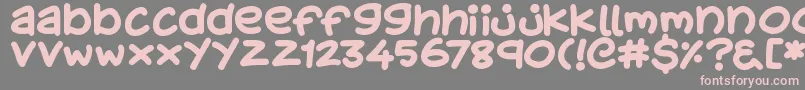 KidsStuff-Schriftart – Rosa Schriften auf grauem Hintergrund