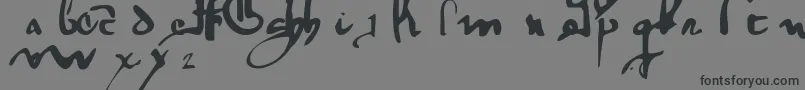 GothicMinuskel1269Pw Font – Black Fonts on Gray Background