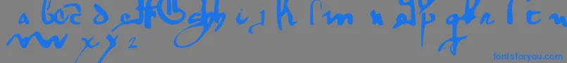 GothicMinuskel1269Pw Font – Blue Fonts on Gray Background
