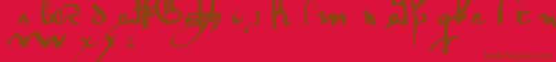 GothicMinuskel1269Pw Font – Brown Fonts on Red Background