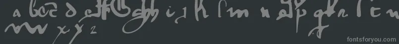 フォントGothicMinuskel1269Pw – 黒い背景に灰色の文字