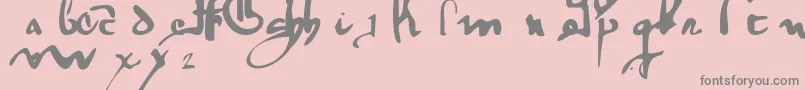 GothicMinuskel1269Pw Font – Gray Fonts on Pink Background